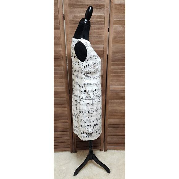North Style Dress Women’s Size 14 Black And White Music Notes Sleeveless NEW - Picture 4 of 8